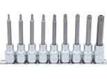 Bgs 5178 | Set Di Bussole Con Attacco Quadro 12,5 Mm (1/2") | Profilo A T (Per Torx) Con Foro | 9 Pz."