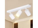 Zmh Led Plafoniera Bianca Faretto Da Soffitto: GU10 Lampada Da Soffitto Faretti 3 Fiamme 350° Orientabili Faretti Da Soffitto Moderna Lampada Da Corridoio Senza Lampadine