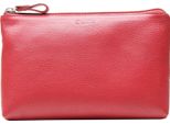 Esquire Pelle Borsa Per Utensili Primavera Cosmetic Case Red Rosso