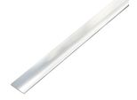 Alberts 488338 Barra Piatta, Autoadesiva, Alluminio, Design Cromato, 2000 X 20 X 2 Mm