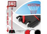 Basketballkorb Basketballanlage Basketballständer mit Ständer höhenverstellbar bis 305cm Modelle: Rot 230-305cm