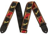 Tracolla Per Chitarra Fender 2'' Con Monogramma Nero/Giallo/Rosso