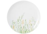 Piatto Fondo - Bianco - Verde - Giallo - Ø 28 Cm - Porcellana - Motivo Erba