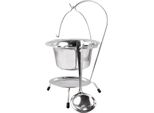 Set Da Portata Magichome, 800 Ml, Acciaio Inox, Mini Pentola Con Supporto E Mestolo