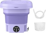 Lavatrice Asciugatrice Portatile 8L Mini Lavatrice Da Viaggio Pieghevole Con Funzione Di Disinfezione Per Appartamenti, Dormitori, Campeggi, Camper, Viola