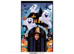 Halloween Scary Clown Pumpkin Curtain Decoration Horror Party Circus Spooky Night Scary Grinning Creepy Autumn Festival, Colore: Multicolore