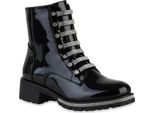 Van Hill Stivaletti Classici Leggermente Foderati Da Donna Scarpe Strass 840586, Colore: Nero, Taglia: 36
