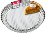 Kadax "Prung"", Stampo Per Crostata In Lamiera Zincata E Antiaderente, 22 Cm, Argento"