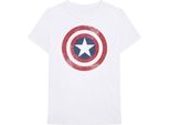 Capitan America - Maglietta Da Uomo/Donna Unisex RO6461 (Xxl) (Bianco)