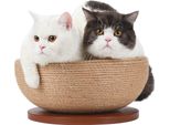 Ciotola Per Gatti | Canadian Cat | Letto Per Gatti In Sisal Con Funzione Tiragraffi | 45 X 45 X 16 Cm