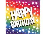 20 Tovaglioli Arcobaleno Happy Birthday