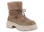 Van Hill Donna Foderato Stivaletti Stringati Stivaletti Scarpe Comode 840720, Colore: Beige, Taglia: 36