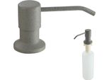 Dispenser Di Detersivo Gospo, Dispenser Di Sapone In 4 Varianti Di Colore Per Installazione Su Lavabo, Dispenser Estetico Con Flacone Da 400 Ml Grigio