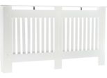 Copritermosifone Toboli Bianco 152 X 19 X 82 Cm, Copritermosifone In Mdf, Rivestimento In Legno Per Termosifoni Con Aspetto A Doghe