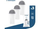 Wessper Classic Cartucce Filtranti Per Acqua Dura | Ricambio Per Aquaphor Standard, Brita Classic, Dafi Classic Confezione Da 3 Cartucce Filtranti