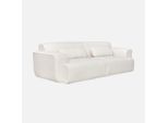 Sweeek - Divano A 3 Posti Rivestimento Bouclé - Crema