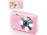 Inf Fotocamera Digitale 1080P 44MP Zoom 16X Schermo Da 2,4". Rosa"