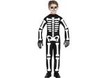 Scheletro Halloween Tuta Bambini Costume Osso Design Avventura Scuro Spaventoso Divertimento Creativo Outfit, Taglia: 140/146 Colore: Nero