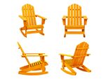 Vidaxl Sedia A Dondolo Adirondack In Legno Massiccio Di Abete Arancione - Sedia A Dondolo - Sedie A Dondolo Da Giardino - Sedie A Dondolo Da Giardino