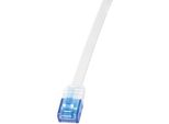 Logilink Professional CP0138 Cavo Patch Piatto Logilink U/Utp, Cat. 5E, 7,5 M, Bianco