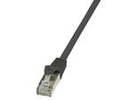 Logilink Professional CP1063S Cavo Patch Logilink, Cat. 5E, F/Utp, 3,0 M, Nero