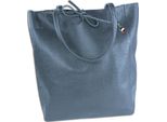 Florence Borsa In Pelle Shopper Tracolla Blu OTM107B