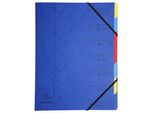 Organizer Exacompta, Din A4, Cartone, 7 Scomparti, Blu