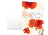 Biglietto D'auguri Sigel "Papaveri Rossi"", (L)115 X (H)170 Mm"
