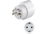 Goobay 45355 Adattatore Di Rete, Bianco - Presa Con Contatto Di Protezione (Tipo F, Cee 7/4) > Presa Usa/Giappone (Tipo B, Nema 5-15, 3 Poli)
