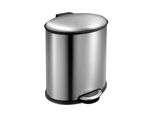 Eko - Cestino A Pedale Ellipse 20 Litri - Acciaio Inox Plastica - Acciaio Inox Opaco