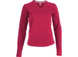 Kariban T-Shirt Donna A Maniche Lunghe Con Scollo A V