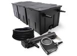 Set Completo Sunsun: Filtro Per Laghetti CBF-350C Fino A 90000 L Come Filtro A Flusso Continuo, Pompa Per Laghetti NEO10000 Supereco 10000L/H 80W, Chiarificatore Per Laghetti CUV-336 Con Chiarificatore Uvc Da 36W, Tubo Per Laghetti Da 25M 25 Mm
