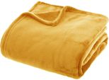 Coperta Gialla Uni, 180 X 230 Cm, Poliestere, Atmosphera