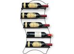 Dandibo Portabottiglie In Metallo Nero Da Parete Estensibile Per 5 Bottiglie Lento Portabottiglie 96269 Portabottiglie Portabottiglie Vino Portabottiglie