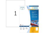 Herma 10784 Etichette Herma In Pellicola Resistente Alle Intemperie, 210 X 297 Mm, Bianco
