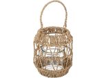 Lanterna - Metallo E Rattan - H18 Cm - Atmosphera CréAteur D'intéRieur
