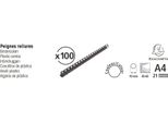 Exacompta 75301E Spirali Di Rilegatura 10 Mm 21 Anelli Per Din A4 Nero 100 Pezzi