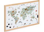 Zeller 11276 Zeller Whiteboard Weltkarte 60,0 X 40,0 Cm Natur, Bunt Stahl