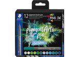Staedtler 371 C12-6 Staedtler Fasermaler Pennello A Pigmento "Colori Freddi"""