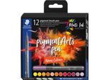 Staedtler 371 C12-5 Staedtler Fasermaler Pennello A Pigmento "Colori Caldi"""