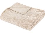 Atmosphera Createur D'interieur - Flanellplaid Roy Beige 180X230Cm