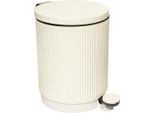 5Five Simply Smart MüLleimer Onyx, Pedal-Abfalleimer, Stahl, Pp, Beige, 5 L, 200173A