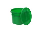 Secchio Benbow Con Coperchio 10L X1 Verde - Sicuro Per Gli Alimenti, Robusto, Ermetico, A Tenuta Stagna, Inodore - Secchio In Plastica Con Manico - Vuoto