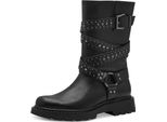 Tamaris Donna Elegante Stivaletto Biker 1-25466-43 Nero