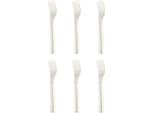 Set Di Posate Riutilizzabili In Plastica 6 Pezzi Serie Alythia Forchetta Beige