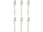 Michelino Set Di Posate In Plastica Riutilizzabili Da 6 Pezzi Serie Alythia Cucchiaio Beige