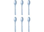 Michelino Set Di Posate In Plastica Riutilizzabili 6 Pezzi Serie Alythia Cucchiaio Blu
