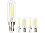 Zmh 4 Pezzi Lampadina E14 Lampada Vintage T25 Lampadina Edison 2700K 4W Lampadina Bianco Caldo Filamento Retrò Lampadina Vetro Antico Per Casa Hotel