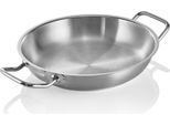Padella Con 2 Manici Pentola 21, Ø 24 Cm, Altezza 5 Cm, Acciaio Inox 18/10