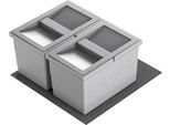 Hailo Allegro 220 Pattumiera 2X14 L – Grigio Chiaro, Per Mobile 60 Cm